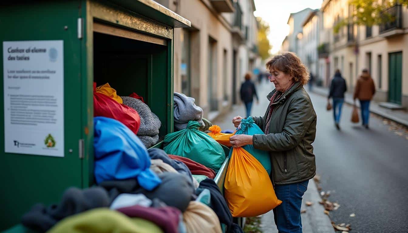 Illustration: Comprendre le rôle d’un dispositif de collecte pour textiles usagés