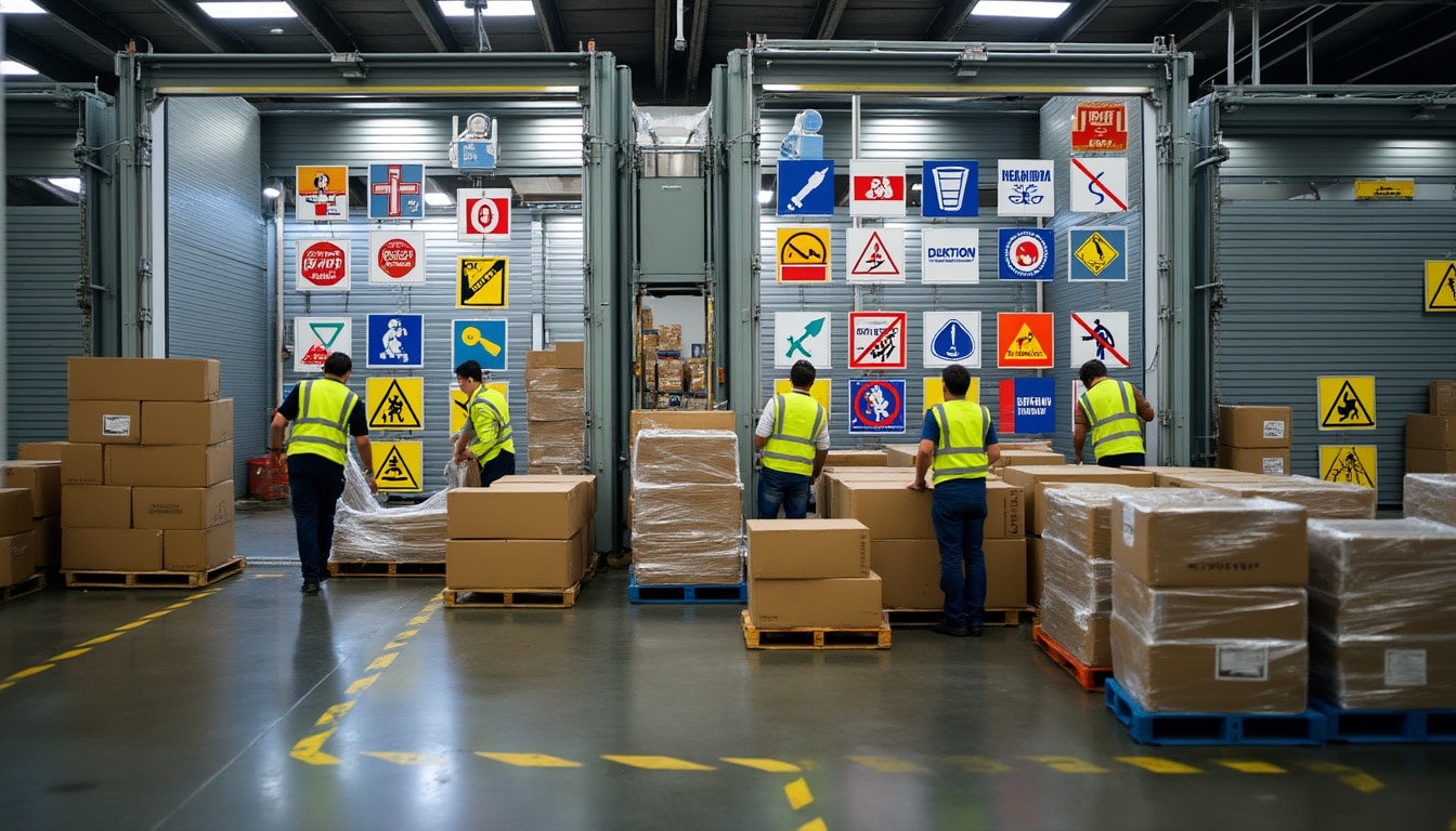 Illustration: Comprendre l’importance des symboles visuels dans l’organisation des zones de stockage